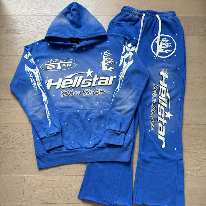 Hellstar jogging suits Blue