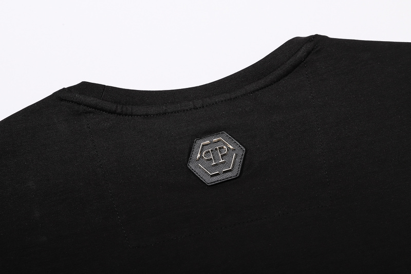Philipp Plein Round Neck T Shirts Sparkling PP Tees