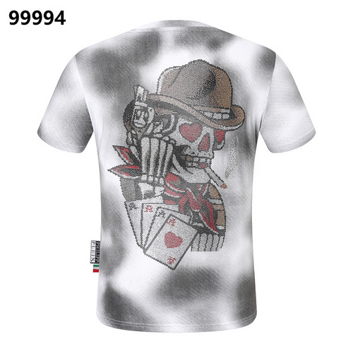 Philipp Plein Round Neck T Shirts Sparkling PP Tees