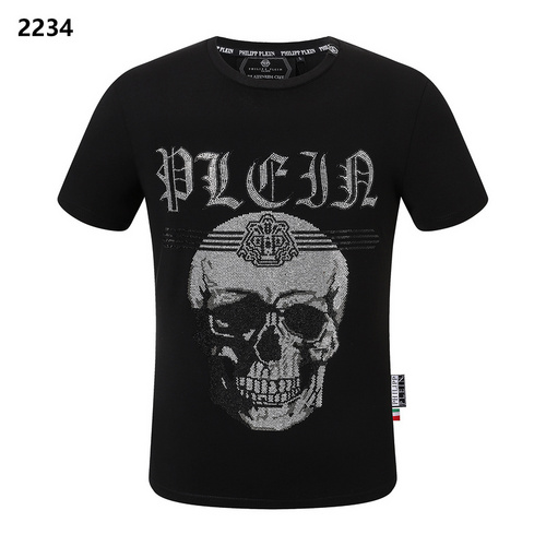 Philipp Plein Round Neck T Shirts Sparkling PP Tees