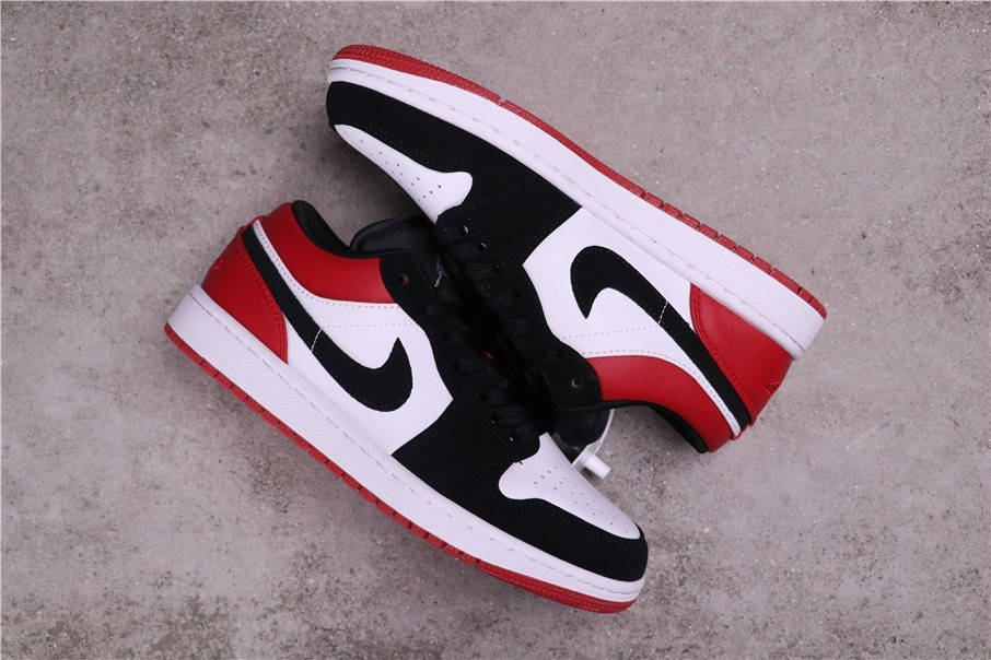 31USD Air Jordan 1 Low Black Toe 553558-116 36-45