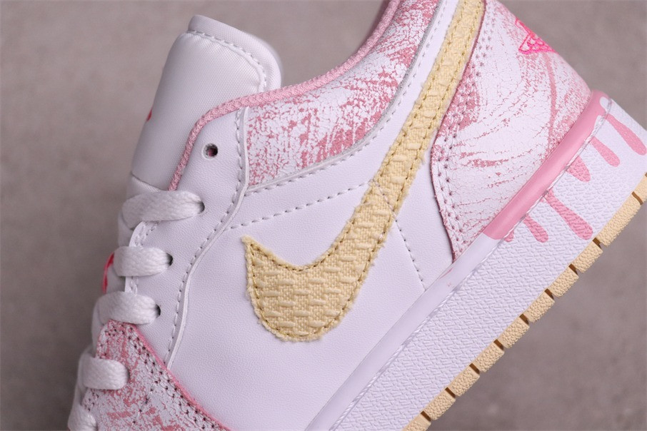 40USD Air Jordan 1 Low GSPaint Drip CW7104-601 Size 36-40