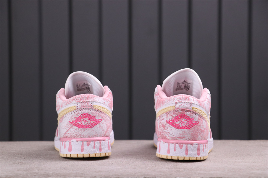 40USD Air Jordan 1 Low GSPaint Drip CW7104-601 Size 36-40
