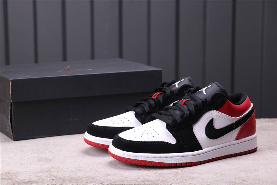 58USD Air Jordan 1 Low Black Toe 553558-116 40-46