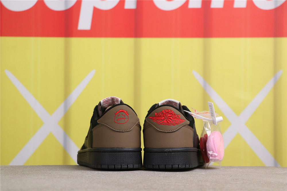 US$26 Air Jordan Travis Scott x Air Jordan 1 Low OG Velvet Brown DM7866-202 炭灰 Size 36-46