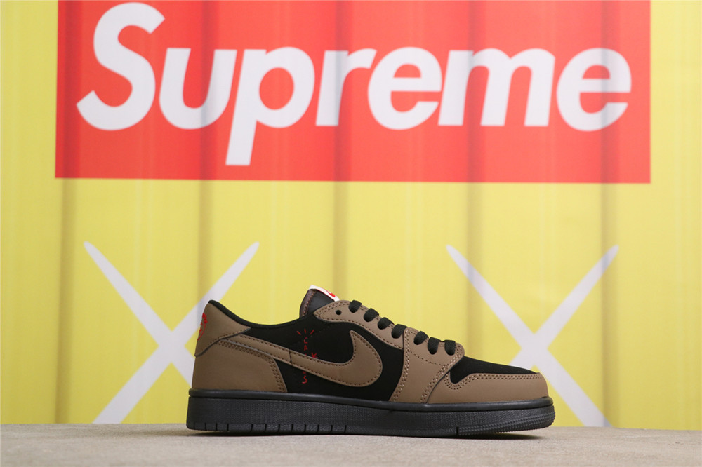 US$26 Air Jordan Travis Scott x Air Jordan 1 Low OG Velvet Brown DM7866-202 炭灰 Size 36-46