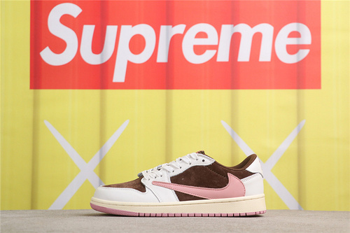 US$31 Travis Scott x Air Jordan 1 Low DZ4137-206 棕粉 Size 36-46