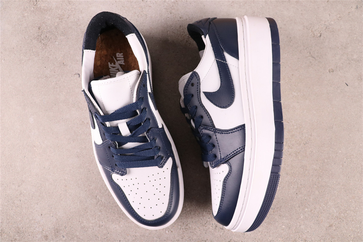 US$35 Air Jordan 1 Elevate Low 白深蓝厚底 Size 35-46