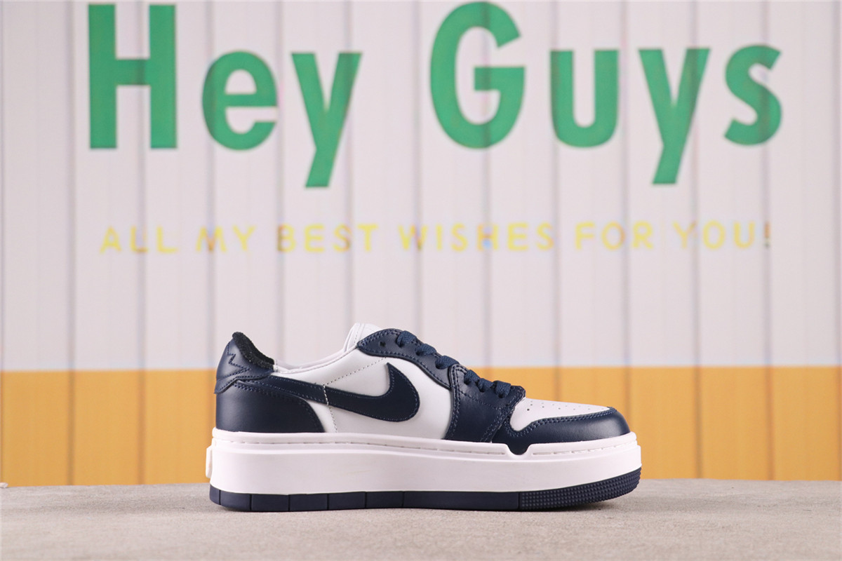US$35 Air Jordan 1 Elevate Low 白深蓝厚底 Size 35-46