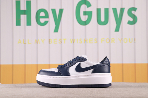 US$35 Air Jordan 1 Elevate Low 白深蓝厚底 Size 35-46