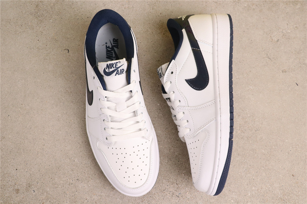 US$35 Air Jordan 1 Low ’85 Metallic Navy FB9933-141 金属蓝 Size 36-46