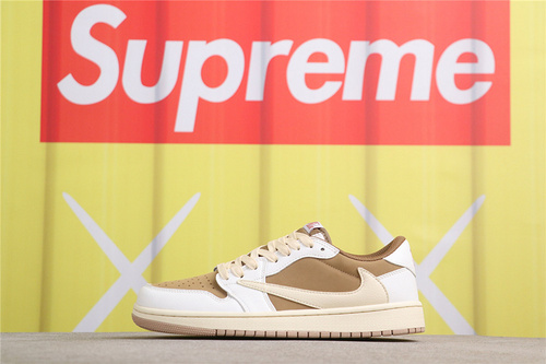 US$35 Travis Scott x Air Jordan 1 Low DM7866-106 米黄棕 Size 36-46