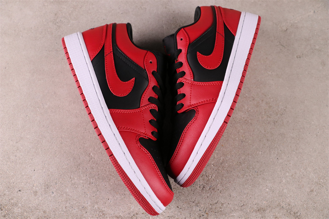 US$40 Air Jordan 1 Low Black Toe Sku 553558-606 Size 36-46
