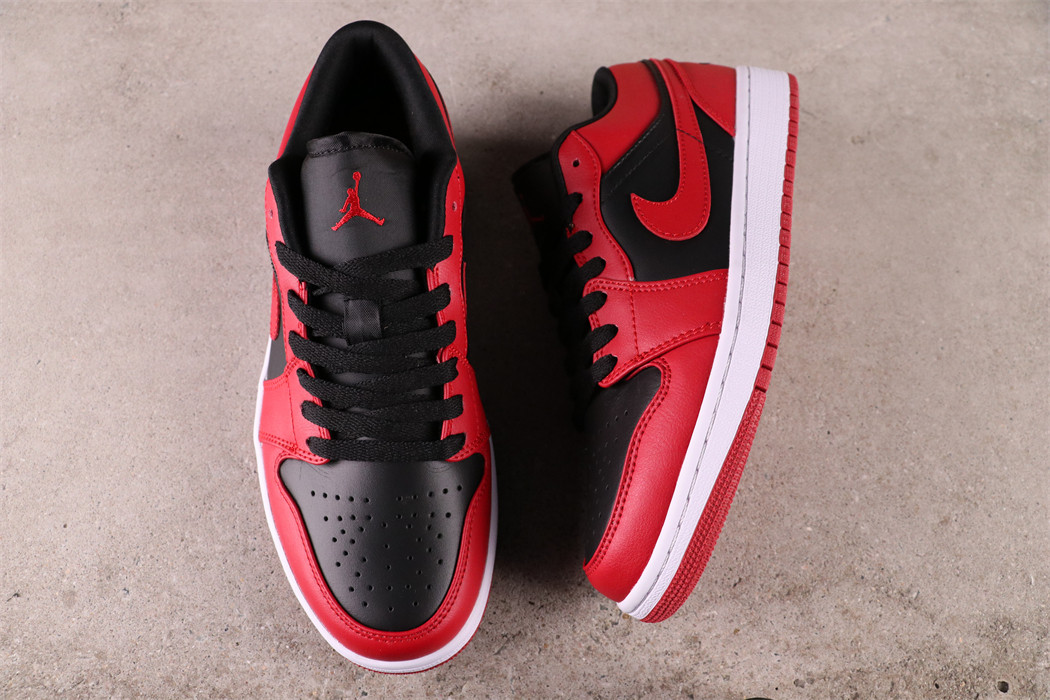 US$40 Air Jordan 1 Low Black Toe Sku 553558-606 Size 36-46