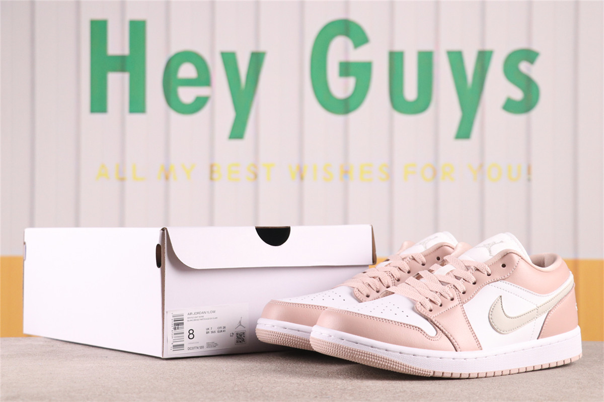 US$44 Air Jordan 1 Low DC0774-120 白粉 Size 36-46