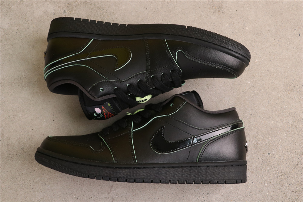 US$44 Air Jordan 1 Low OG HM3690-001 黑绿 Size 36-46（36 36.5 37.5 38 38.5 39 40 40.5 41 42 42.5 43 44