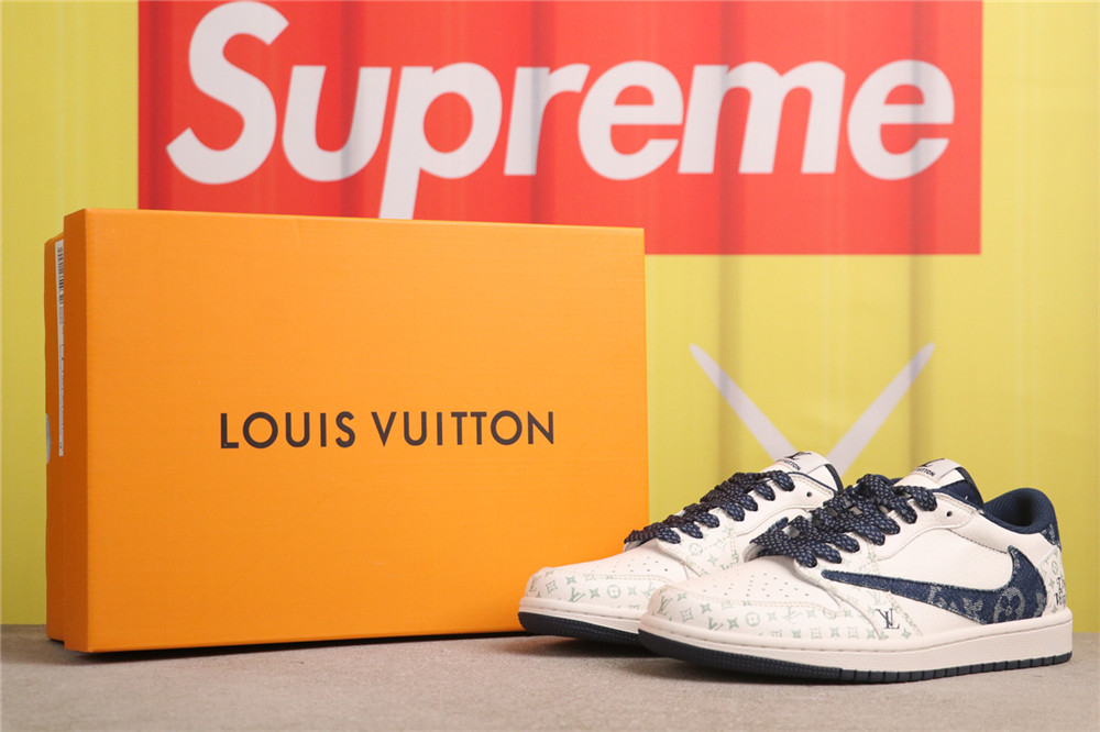 US$53 Air Jordan Travis Scott x Air Jordan 1 Low OG SP SJ2068-004 LV白蓝牛仔 Size 36-46 US$53 Air Jordan Travis Scott x Air Jordan 1 Low OG SP SJ2068-004 LV白蓝牛仔 Size 36-46