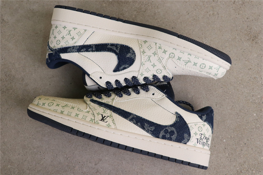 US$53 Air Jordan Travis Scott x Air Jordan 1 Low OG SP SJ2068-004 LV白蓝牛仔 Size 36-46 US$53 Air Jordan Travis Scott x Air Jordan 1 Low OG SP SJ2068-004 LV白蓝牛仔 Size 36-46