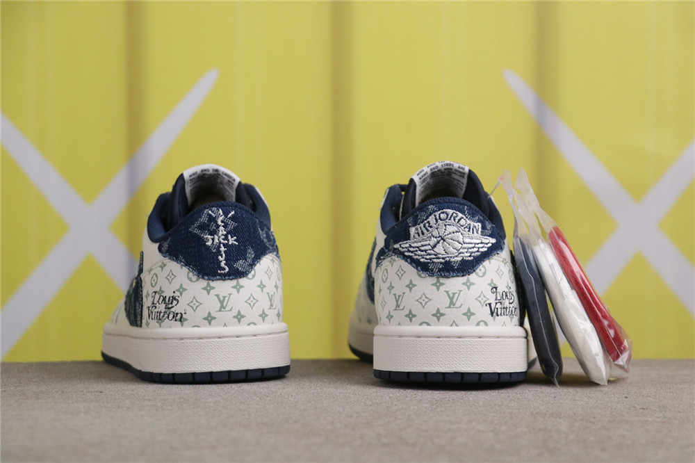US$53 Air Jordan Travis Scott x Air Jordan 1 Low OG SP SJ2068-004 LV白蓝牛仔 Size 36-46 US$53 Air Jordan Travis Scott x Air Jordan 1 Low OG SP SJ2068-004 LV白蓝牛仔 Size 36-46