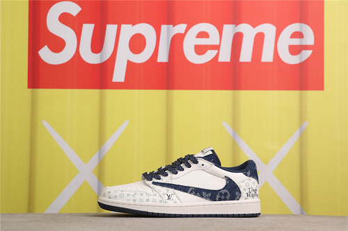 US$53 Air Jordan Travis Scott x Air Jordan 1 Low OG SP SJ2068-004 LV白蓝牛仔 Size 36-46