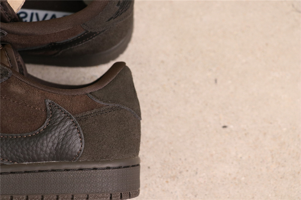 US$53 Air Jordan Travis Scott x Air Jordan 1 Low OG Velvet Brown DM7866-202 深咖色 Size 36-47.5