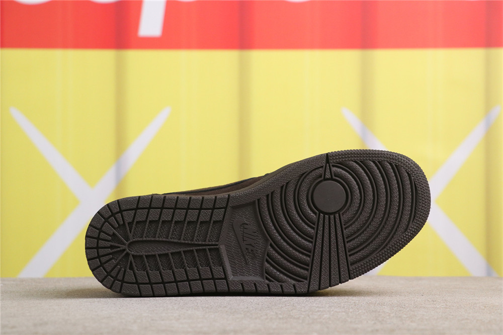 US$53 Air Jordan Travis Scott x Air Jordan 1 Low OG Velvet Brown DM7866-202 深咖色 Size 36-47.5