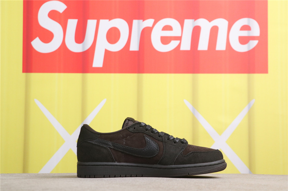 US$53 Air Jordan Travis Scott x Air Jordan 1 Low OG Velvet Brown DM7866-202 深咖色 Size 36-47.5