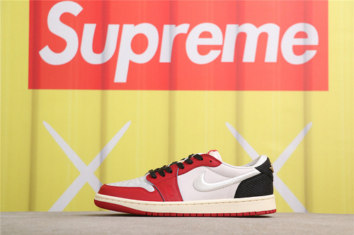 US$53 Trophy Room x Air Jordan 1 Low Home HV6157-100 芝加哥白红 Size 40-47.5