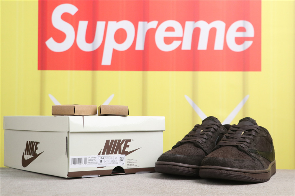 US$75 Air Jordan Travis Scott x Air Jordan 1 Low OGDM7866-202 深咖色 Size 36-48.5