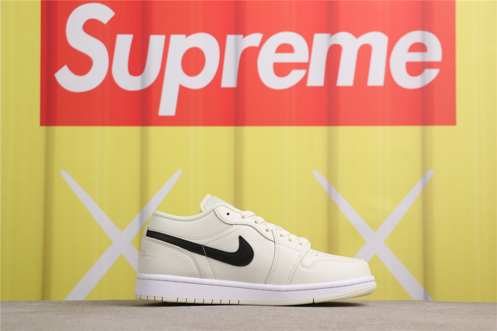 USD$35 Air Jordan 1 Low Coconut Milk DC0774-121 椰奶白黑钩子 Size 36-46