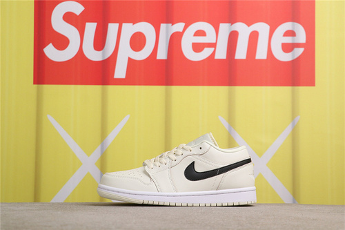 USD$35 Air Jordan 1 Low Coconut Milk DC0774-121 椰奶白黑钩子 Size 36-46