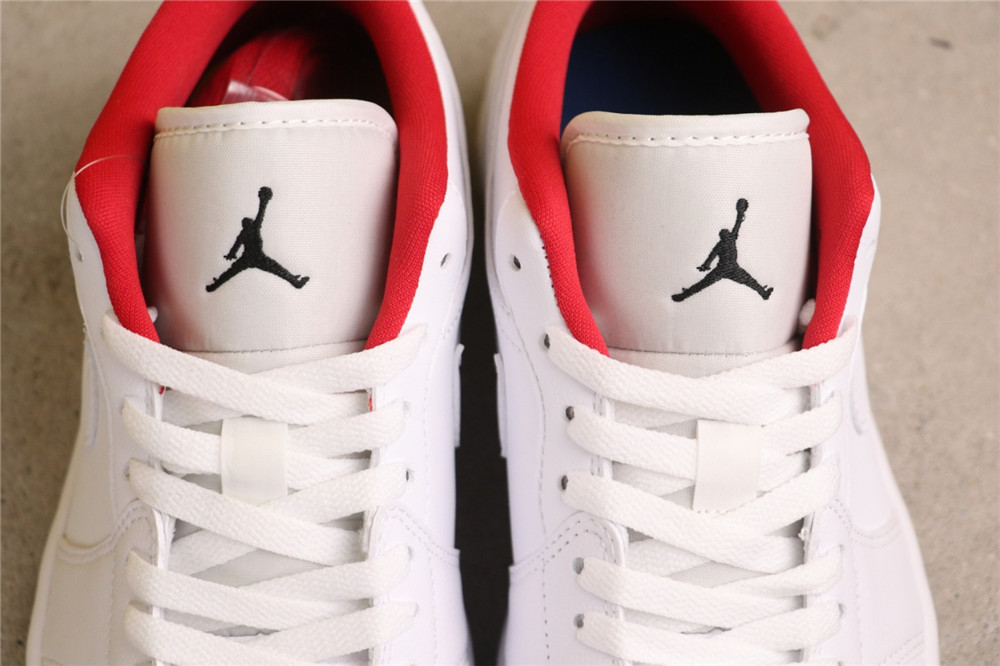 USD$35 Air Jordan 1 Low GS Paint Drip 553558-164 白红 Size 36-46（36 36.5 37.5 38 38.5 39 40 40.5 41 4