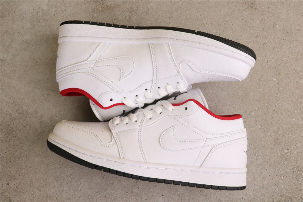 USD$35 Air Jordan 1 Low GS Paint Drip 553558-164 白红 Size 36-46（36 36.5 37.5 38 38.5 39 40 40.5 41 4