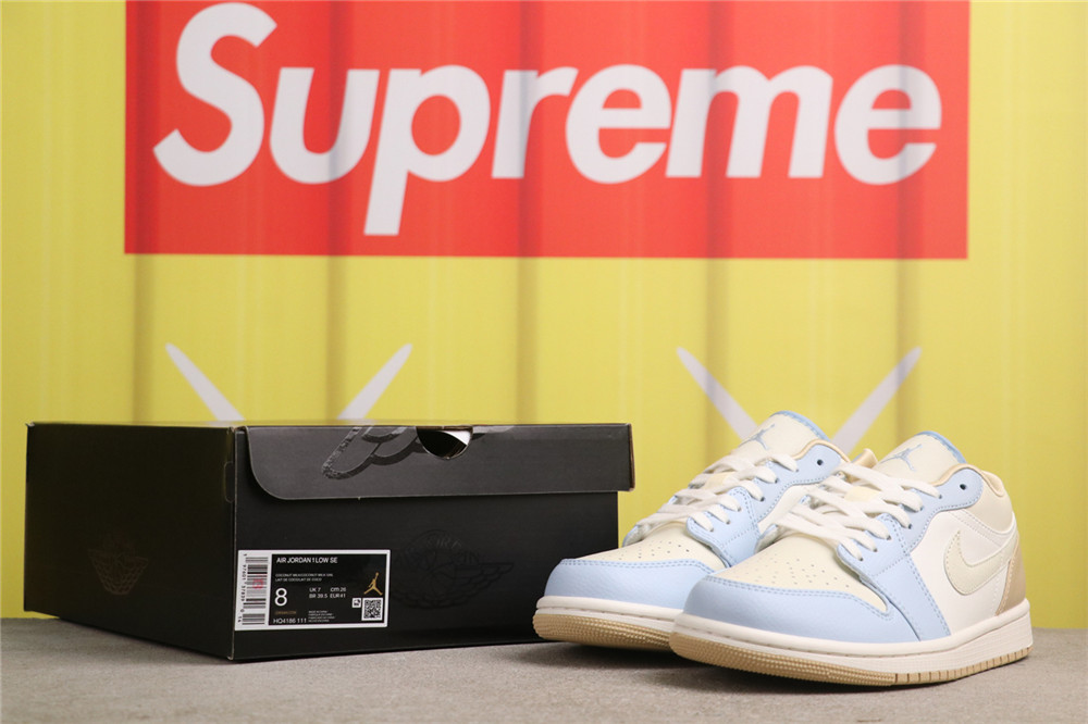 USD$35 Air Jordan 1 Low SE HQ4186-111 多彩拼接 Size 36-46（ 36 36.5 37.5 38 38.5 39 40 40.5 41 42 42.5 4