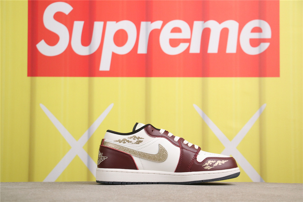 USD$35 Air Jordan 1 low FJ5735-100 悟空金羽钩 Size 36-46（36 36.5 37.5 38 38.5 39 40.5 41 42 42.5 43 44 4