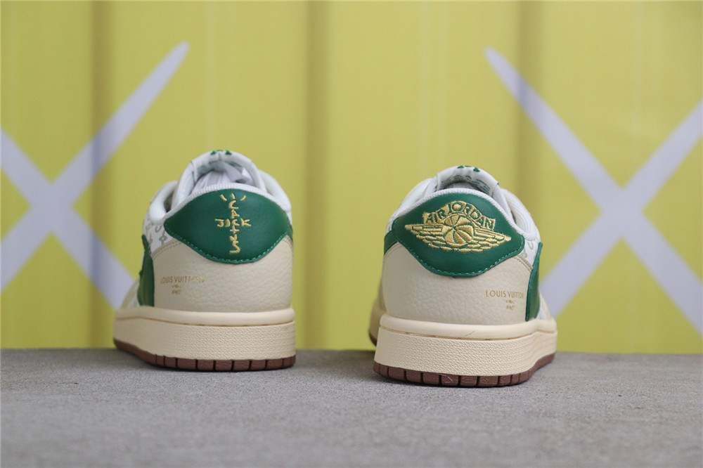 USD$40 Air Jordan 1 Low SE ZX1988-300 米黄绿LV Size 36-45（36 36.5 37.5 38 38.5 39 40 40.5 41 42 42.5 4