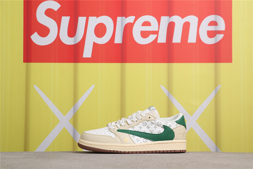 USD$40 Air Jordan 1 Low SE ZX1988-300 米黄绿LV Size 36-45（36 36.5 37.5 38 38.5 39 40 40.5 41 42 42.5 4
