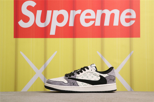 USD$40 Air Jordan 1 Low SJ2068-101 反转白浅紫黑 Size 36-47.5