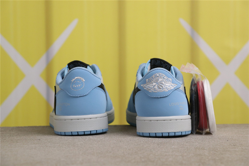USD$40 Air Jordan Travis Scott x Air Jordan 1 Low DM7866-107 LV灰蓝 Size 36-46