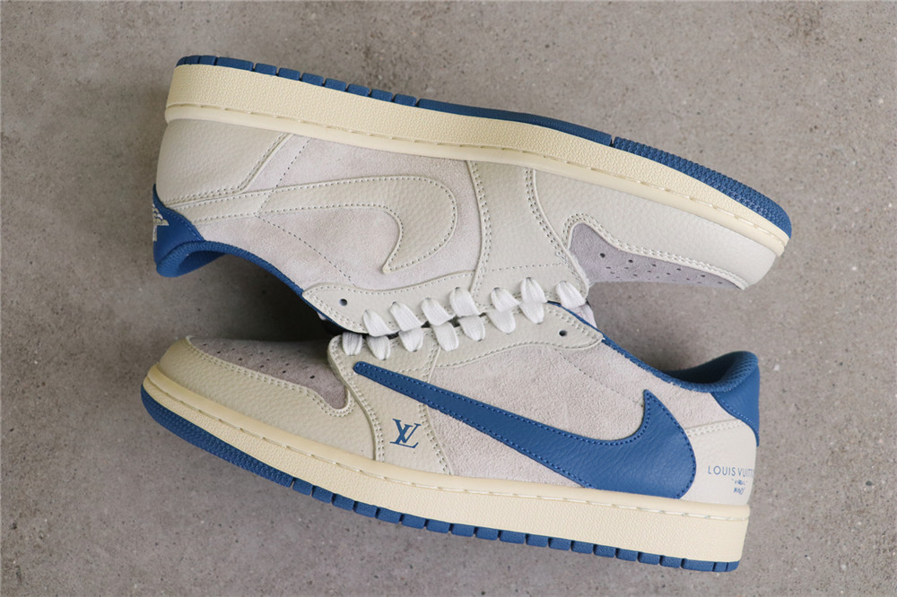 USD$40 Air Jordan Travis Scott x Air Jordan 1 Low LX1988-033 LV灰蓝 Size 36-46