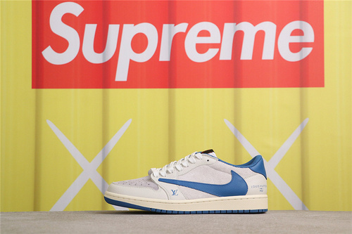 USD$40 Air Jordan Travis Scott x Air Jordan 1 Low LX1988-033 LV灰蓝 Size 36-46