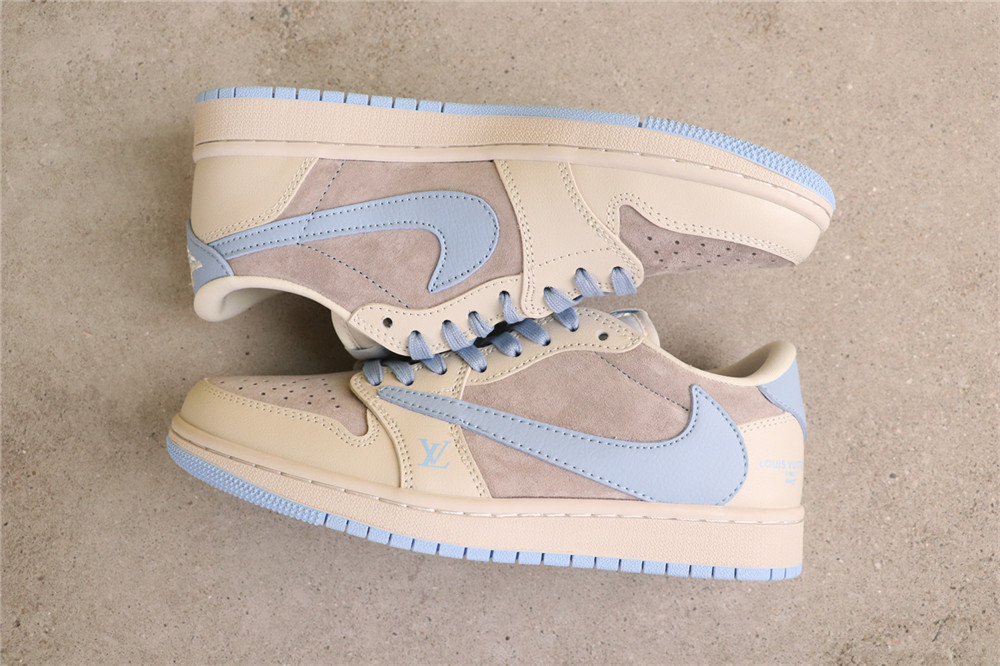 USD$40 Air Jordan Travis Scott x Air Jordan 1 Low OG SP LX1988-101 LV灰浅蓝 Size 36-45 USD$40 Air Jordan Travis Scott x Air Jordan 1 Low OG SP LX1988-101 LV灰浅蓝 Size 36-45