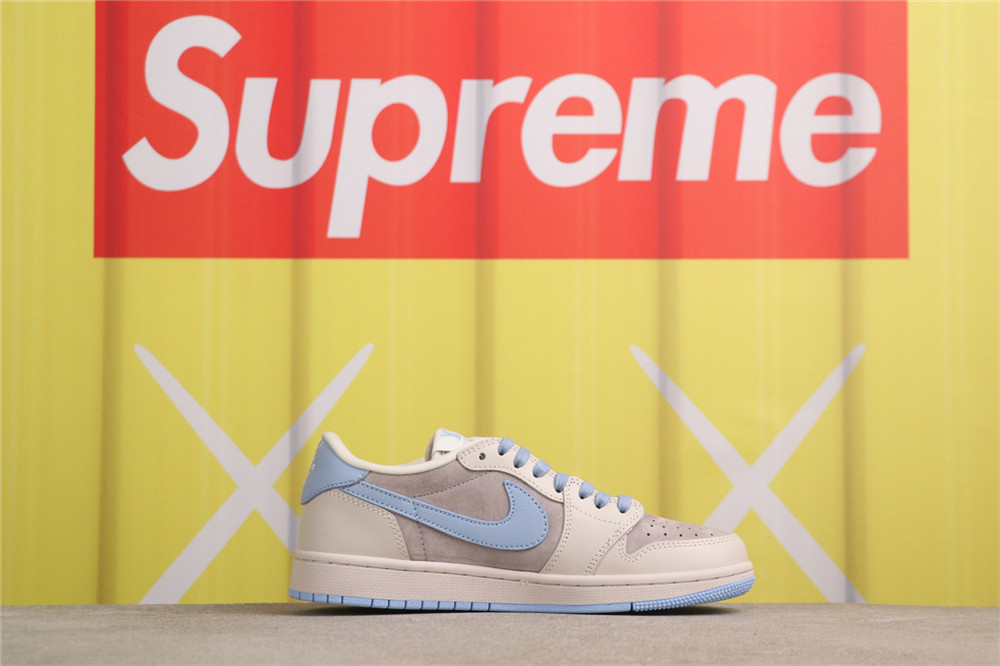USD$40 Air Jordan Travis Scott x Air Jordan 1 Low OG SP LX1988-101 LV灰浅蓝 Size 36-45 USD$40 Air Jordan Travis Scott x Air Jordan 1 Low OG SP LX1988-101 LV灰浅蓝 Size 36-45
