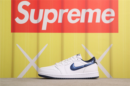 USD$44 Air Jordan 1 Low ’85 Metallic Navy FB9933-141 金属蓝 Size 36-46