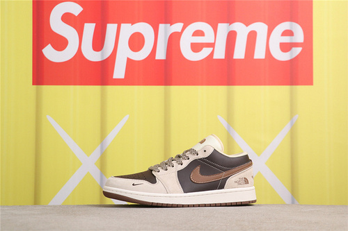 USD$44 Air Jordan 1 Low XX2407-007 北面咖棕 Size 36-45（36 36.5 37.5 38 38.5 39 40 40.5 41 42 42.5 43 44