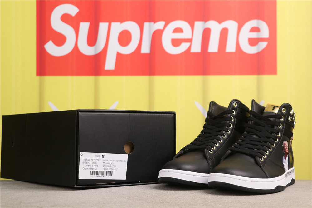 USD$44 Air Jordan 1 PKTLP7 特兰普黑金 Size 40-47.5（40 40.5 41 42 42.5 43 44 44.5 45 46 47.5）