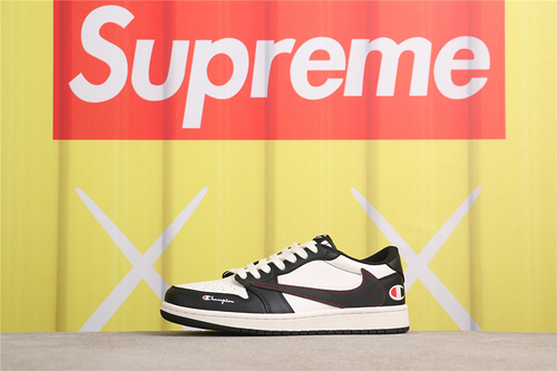 USD$44 Air Jordan A Air Jordan 1 Low OG SP QY1188-121 Champion黑白 Size 36-45