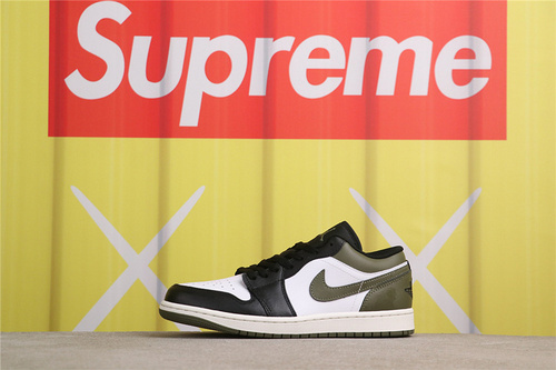 USD$48 Air Jordan 1 Low 553558-092 黑绿脚趾 Size 35.5-46（35.5 36 36.5 37.5 38 38.5 39 40 40.5 41 42 42.