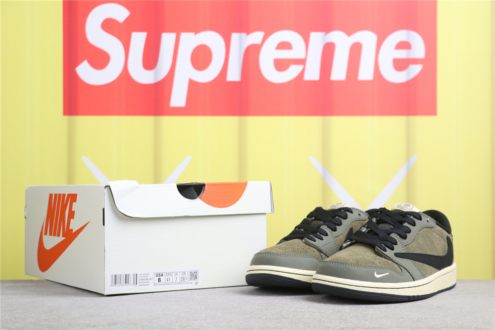 USD$53 Air Jordan 1 Low CH6336-007 军绿 Size 36-45（ 36 36.5 37.5 38 38.5 39 40 40.5 41 42 42.5 43 44