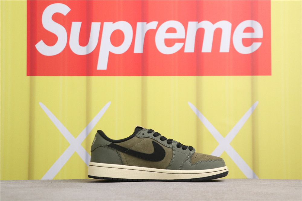USD$53 Air Jordan 1 Low CH6336-007 军绿 Size 36-45（ 36 36.5 37.5 38 38.5 39 40 40.5 41 42 42.5 43 44